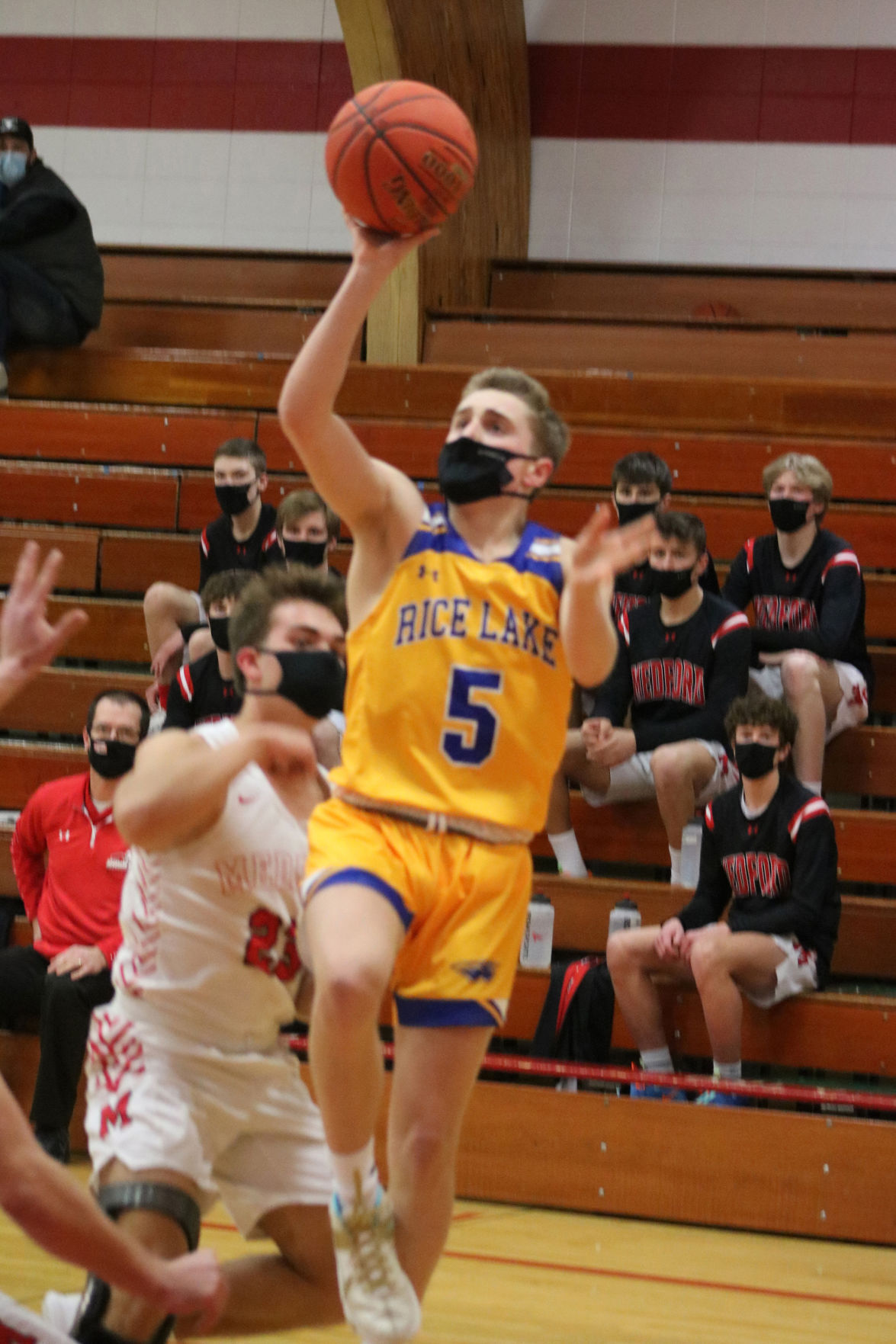 Rice Lake boys basketball at Medford 2-25-21